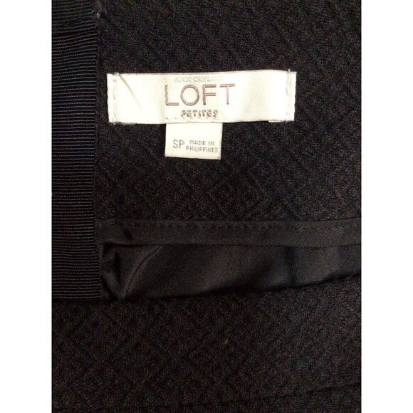 LOFT Pencil Skirt Womens Small Black Zip Back Petites - Picture 5 of 8